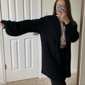 Oversized Black Cardigan